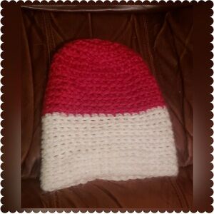 Red and White Beanie